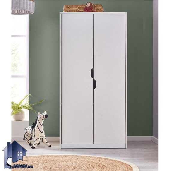 کمد جالباسی LHJ338 به صورت قفسه دار، دارای میله آویز رگال لباس که به عنوان استند لباس و کفش در کنار سرویس خواب در اتاق خواب قرار میگیرد.