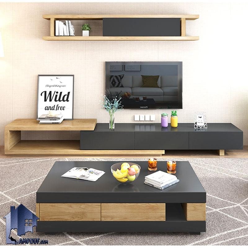 TTJ104 (6) میز تلویزیون مدل TTJ104 دارای کشو و قفسه و ویترین دار که به عنوان استند LCD ( ال سی دی ) و LED ( ال ای دی ) در تی وی روم قرار میگیرد.