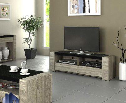 میز تلویزیون مدل TTJ107 کشو دار که به عنوان زیر تلویزیونی و اتومان ال سی دی LCD و ال ای دی LED در تی وی روم و پذیرایی استفاده می‌شود.