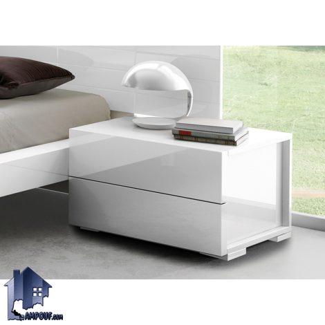 پاتختی BSTJ146 دارای دو کشو که به عنوان میز آباژور و میز تلفن کشو دار در کنار تختخواب و سرویس خواب در داخل اتاق استفاده می‌شود.