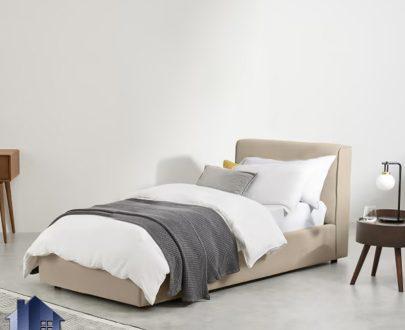تخت خواب یک نفره SBD117 به عنوان ست تاج باکس و تختخواب یکنفره پارچه ای و چرمی در کنار سرویس خواب در اتاق نوجوان و بزرگسال قرار می‌گیرد