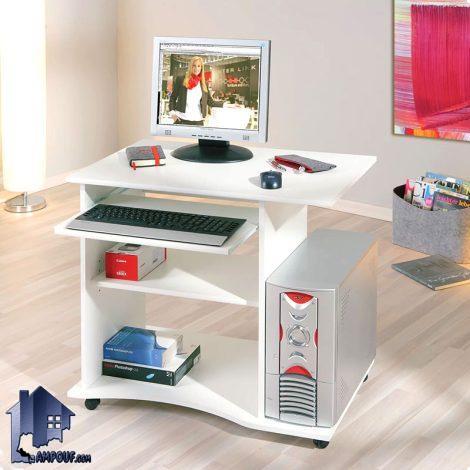 میز کامپیوتر SDJ107 چرخ دار دارای جای کیس و صفحه کیبور کشویی که به عنوان میز تحریر و لپ تاپ و میز کار در کنار سرویس خواب قرار می‌گیرد.
