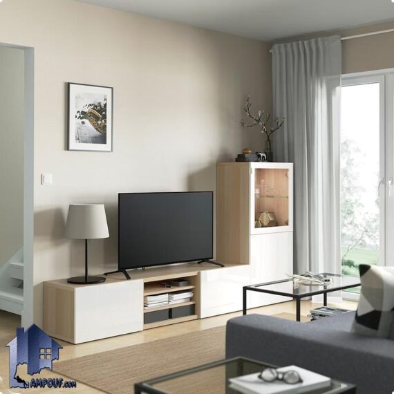 میز تلویزیون مدل TTJ109 دارای کشو و به صورت ویترین دار که در تی وی روم، پذیرایی به عنوان زیر تلویزیونی و استند LCD ، LED استفاده می‌شود.