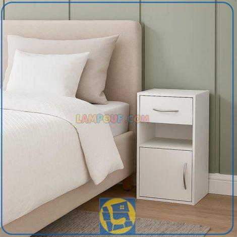 پاتختی BSTJ152 دارای قفسه و درب و به صورت کشو دار که به عنوان میز آباژور و تلفن در کنار تخت خواب و سرویس خواب در اتاق استفاده می‌شود.