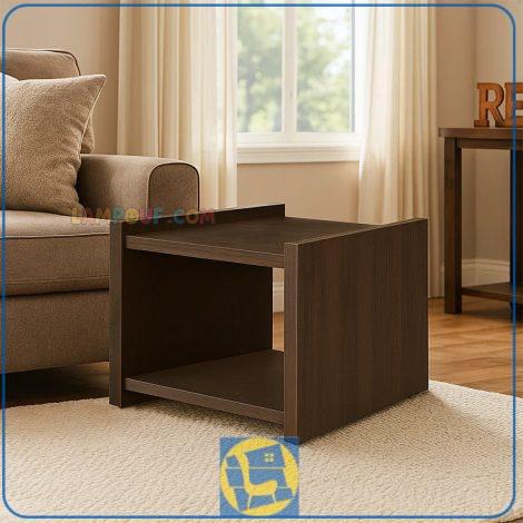 میز عسلی HOJ164 که به عنوان میز پذیرایی و جلومبلی و پاتختی و میز آباژور قفسه دار و تلفن در تی وی روم و اتاق، کنار سرویس خواب قرار می‌گیرد.