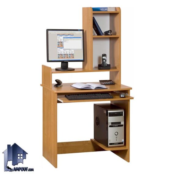 میز کامپیوتر SDJ120 کتابخانه دار، دارای جای کیس و کیبورد به عنوان میز تحریر، لپ تاپ و میز گیمینگ، ترید کنار سرویس خواب در اتاق قرار می‌گیرد.