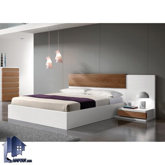 تخت خواب دو نفره DBJ187 با دو سایز کینگ و کوئین به صورت تخت باکس و تختخواب دونفره پاتختی دار که در کنار سرویس خواب در اتاق خواب قرار می‌گیرد.