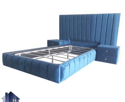 تخت خواب یک نفره SBRo413 با دو پاتختی که به عنوان سرویس خواب و تختخواب یکنفره لمسه شده یا ست تاج باکس در اتاق نوجوان و بزرگسال قرار می‌گیرد.