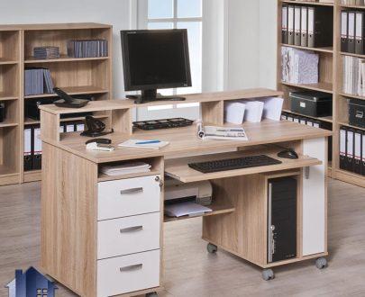 میز کامپیوتر SDJ125 دارای جای کیس و قفسه و کشو دار که به عنوان میز گیمینگ و تحریر و لپ تاپ و میز کار و ترید در کنار سرویس خواب قرار می‌گیرد.