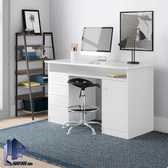 میز تحریر SDJ133 دارای کشو و کمد قفل دار و قفسه که به عنوان میز لپ تاپ و کامپیوتر، گیمینگ، ترید و میز کار در کنار سرویس خواب قرار می‌گیرد.