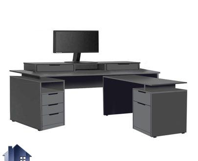 میز گیمینگ SDJ435 به صورت ال و کنجی و گوشه ای کشو دار که برای میز کامپیوتر و ترید و لپ تاپ و میز کار و تحریر در کنار سرویس خواب قرار می‌گیرد.
