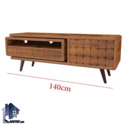 میز تلویزیون یوکا TTDi501 دارای کشو و قفسه دار با قابلیت تنظیم طول به عنوان زیر تلویزیونی و استند LCD در تی وی روم و پذیرایی قرار میگیرد.