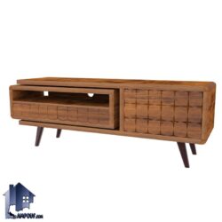 میز تلویزیون یوکا TTDi501 دارای کشو و قفسه دار با قابلیت تنظیم طول به عنوان زیر تلویزیونی و استند LCD در تی وی روم و پذیرایی قرار میگیرد.