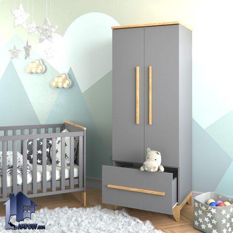 کمد جالباسی LHJ344 به صورت کشو دار دارای قفسه و میله آویز رگال لباس و دراور به عنوان کمد لباس و کفش در کنار سرویس خواب کودک و نوجوان در اتاق استفاده میشود.