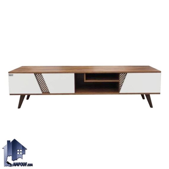 میز تلویزیون آویژه TTDi504 به صورت کشو دار که به عنوان زیر تلویزیونی و استند LCD و LED و میز TV در تی وی روم و پذیرایی مورد استفاده قرار میگیرد.