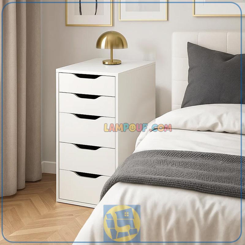 DJ643-1 دراور DJ643 که به عنوان کمد کشو دار لباس و یا پاتختی و فایل در کنار سرویس خواب و یا میز آرایش و گریم در اتاق نوجوان و بزرگسال قرار میگیرد.