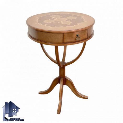 میز خاطره DTA116 به صورت میز چوبی گرد کشو دار که به عنوان میز نهارخوری دو نفره معرق کاری شده میز قاب عکس در پذیرایی و آشپزخانه و ... استفاده می‌شود.