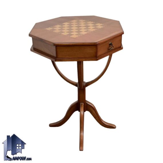میز شطرنج DTA117 چوبی کشو دار که به عنوان میز نهارخوری دو نفره و میز خاطره و میز بازی در آشپزخانه و پذیرایی و کافی شاپ و رستوران استفاده می‌شود.