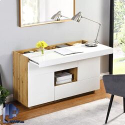 کنسول SCJ224 چوبی دارای کشو و درب با سطح میز کشو دار که به عنوان کابینت و میز آرایش، گریم و توالت و دراور در پذیرایی و کنار سرویس خواب در اتاق قرار می‌گیرد.