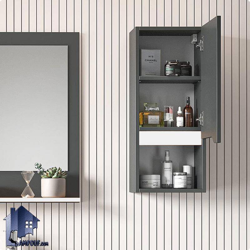 BLJ103 (2) کمد سرویس بهداشتی BLJ103 جنس پی وی سی ضد آب و قابل شستشو به عنوان کابینت درب دار و قفسه دار در کنار ست دکور دستشویی و حمام برای لباس و حوله قرار میگیرد.