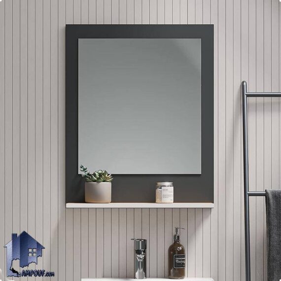 آینه سرویس بهداشتی BMJ100 از جنس PVC روکش هایگلاس و ضد آب که به عنوان آینه دیواری و آینه روشویی در دستشویی و حمام با قابلیت شستشو استفاده می‌شود.