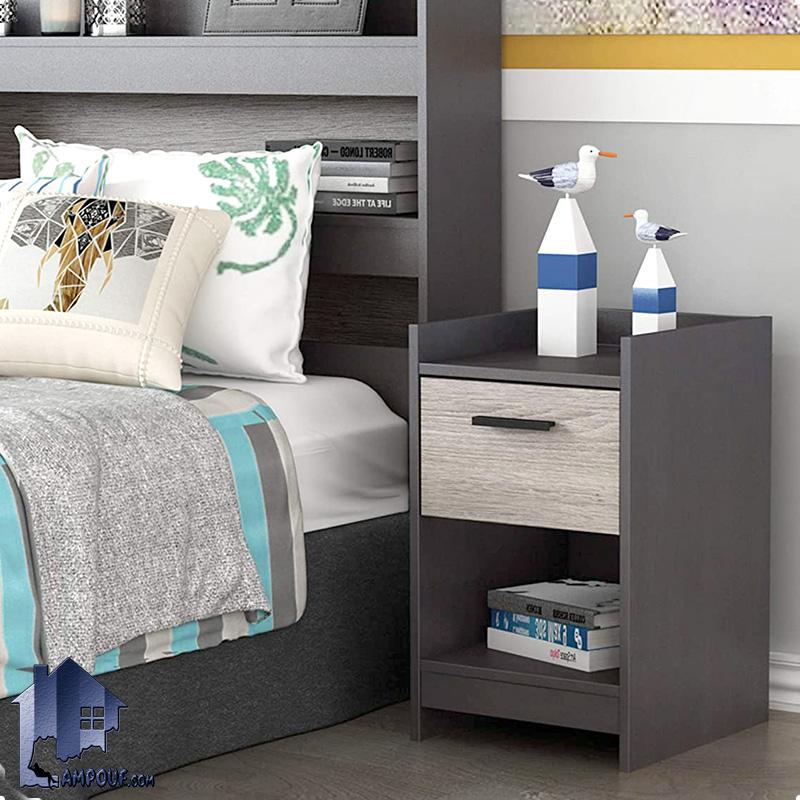 BSTJ161 (4) پاتختی BSTJ161 کشو دار و قفسه دار که به عنوان میز آباژور و تلفن در کنار تختخواب و سرویس خواب یک نفره و دو نفره در اتاق خواب نوجوان و بزرگسال استفاده میشود.