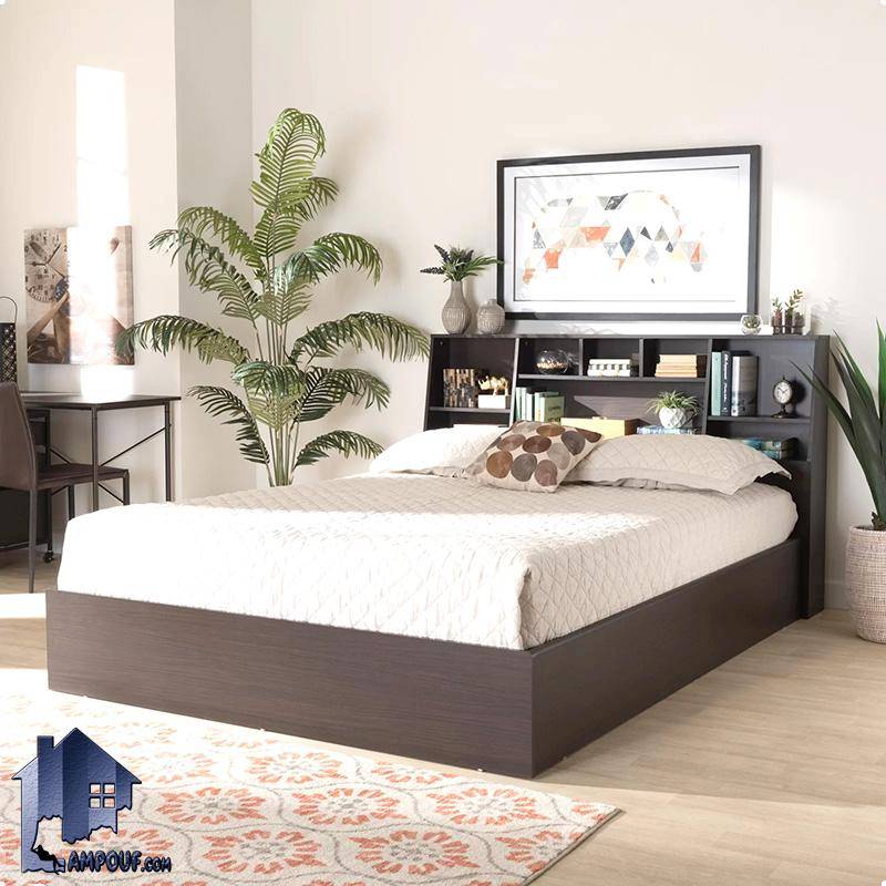 DBJ195 (3) تخت خواب دو نفره DBJ195 دارای تاج قفسه دار که به عنوان تخت باکس دونفره با دو سایز کینگ و کوئین در کنار سرویس خواب در اتاق خواب قرار میگیرد.