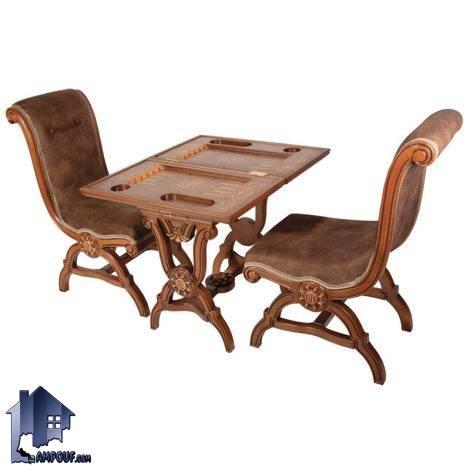 میز صندلی شطرنج و تخته نرد DTA510 تاشو و کمجا که به عنوان کنسول بازی و میز گیمینگ در پذیرایی منزل و ویلا و داخل گیم نت و کافی شاپ و رستوران استفاده می‌شود.