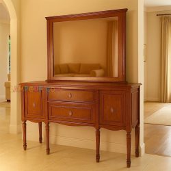 کنسول SCA66 چوبی دارای درب، کشو و دراور که به عنوان میز گریم و توالت و آرایش و میز داخل سالنی آینه دار در پذیرایی و در کنار سرویس خواب در اتاق قرار می‌گیرد.