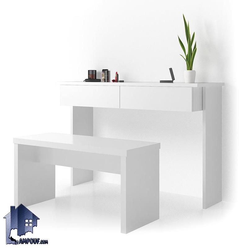 SDJ145 (3) میز تحریر SDJ145 کشو دار و دارای صندلی یا نیمکت که به عنوان میز کامپیوتر و لپ تاپ و میز گیمینگ و کار و ترید در کنار سرویس خواب در اتاق خواب استفاده میشود.