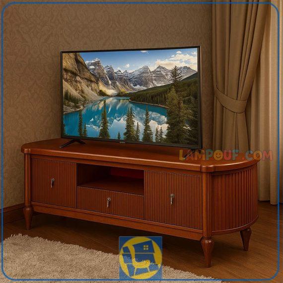 میز تلویزیون مدل TTA808 چوبی کشو دار که به عنوان استند TV و LCD (ال سی دی) و LED (ال ای دی) و زیر تلویزیونی در تی وی روم و پذیرایی منزل و ویلا قرار میگیرد.