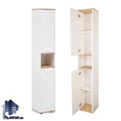 کمد سرویس بهداشتی BLJ106 درب دار و دارای قفسه که به عنوان کمد ضد آب و قابل شستشو حوله و لباس و دیگر لوازم مورد نیاز در داخل حمام و دستشویی استفاده میشود.