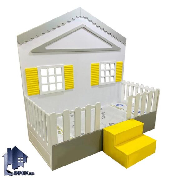 تخت خواب کودک و نوجوان کلبه CHE124