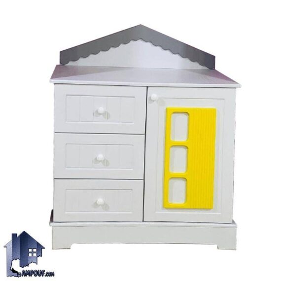 دراور DE101 مخصوص کودک و نوجوان دارای درب و به صورت کشو دار که به عنوان کشوی لباس و میز آرایش و گرم و توالت در کنار سرویس خواب در اتاق خواب قرار می‌گیرد.