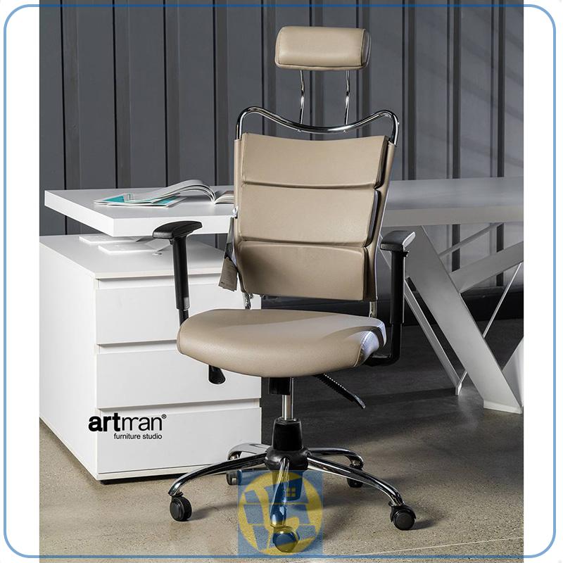 MSAM101-2 صندلی مدیریتی DCD کد MSAM101 فریم فلزی دارای پایه جکدار پنجپر و چرخ دار که در کنار انواع میز اداری و گیمینگ و تحریر و میز های کارمندی و کار قرار میگیرد.