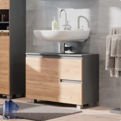 کمد روشویی سرویس بهداشتی BLJ112 کشو دار و درب دار به صورت ضد آب و قابل شستشو که به عنوان کمد و کابینت در داخل دستشویی و حمام استفاده میشود.