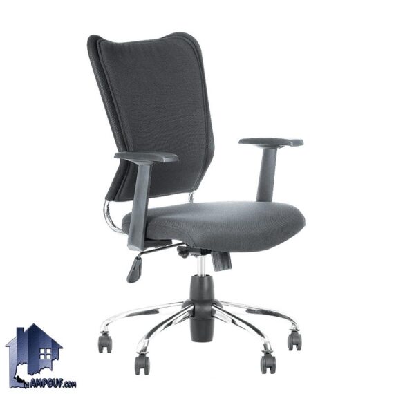 صندلی کارمندی SDE کد ESAM111 با فریم فلزی و به صورت جکدار و با پایه پنجپر چرخ دار در کنار میز تحریر و اداری و مدیریتی و کامپیوتر و گیمینگ استفاده می‌شود.