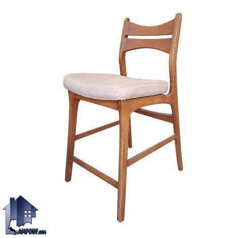 صندلی اپن BSB117 چوبی با نشیمن نرم که در کنار انواع میز ارتفاع بلند و کانتر و اپن و بار در آشپزخانه و پذیرایی و کافی شاپ و رستوران استفاده میشود.