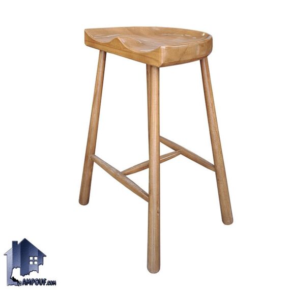 صندلی اپن BSB118 کاملا چوبی که به عنوان صندلی غذا خوری در کنار میز انواع میز بار آشپزخانه و پذیرایی و کافی شاپ و رستوران و فست فود استفاده می‌شود.