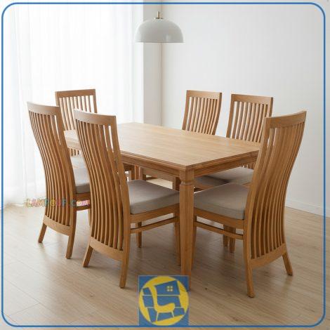 ست میز نهارخوری DTB82 با ابعاد چهار و شش و هشت نفره دارای صندلی چوبی به عنوان ناهار خوری و غذا خوری در آشپزخانه و پذیرایی و کافی شاپ و رستوران قرار می‌گیرد.