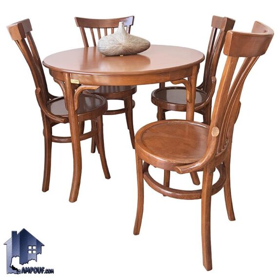 ست میز نهارخوری DTB88 به صورت چوبی با طرح لهستانی و دارای صندلی غذا خوری که به عنوان ناهار خوری آشپزخانه و پذیرایی و رستوران و کافی شاپ استفاده می‌شود.