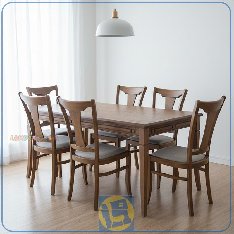 DTB91-1 ست میز نهارخوری DTB91 شامل میز و صندلی چوبی ناهار خوری که به عنوان غذا خوری در پذیرایی و آشپزخانه و کافی شاپ و رستوران و فست فود و هتل ها استفاده میشود.