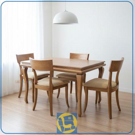 ست میز نهارخوری DTB92 به همراه صندلی چوبی ناهار خوری که به عنوان ست غذا خوری در پذیرایی و آشپزخانه و کافی شاپ و رستوران و هتل ها مورد استفاده قرار می‌گیرد.