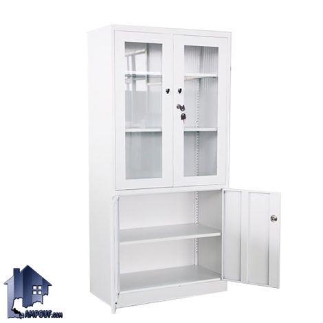 کمد کتابخانه نیم شیشه