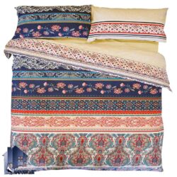 سرویس روتختی دونفره طرحدار CM116 موناکو، با طراحی خاص و نوستالژیک، جنس پارچه ساتینت ضدحساسیت، در دو ست 4 و 8 تکه ارائه میشود.