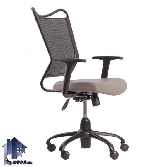 صندلی کارمندی TBE کد ESAM114، با مکانیسم تیلیت و یا کلاجی، چهارچوب فلزی، جکدار، چرخ دار، پایه پنجپر و دسته های انتگلرال (ثابت و یا تنظیمی) است.