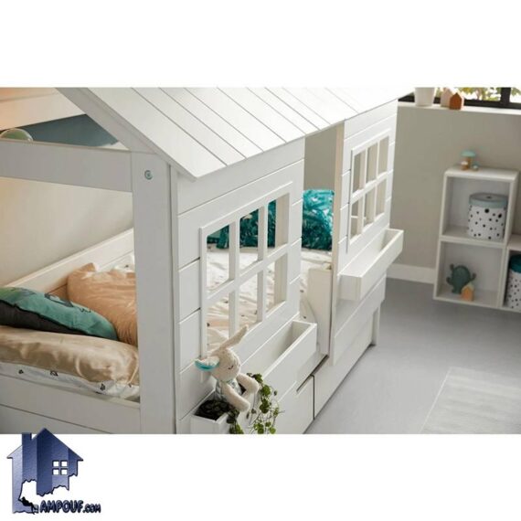 تخت خواب کودک و نوجوان کلبه