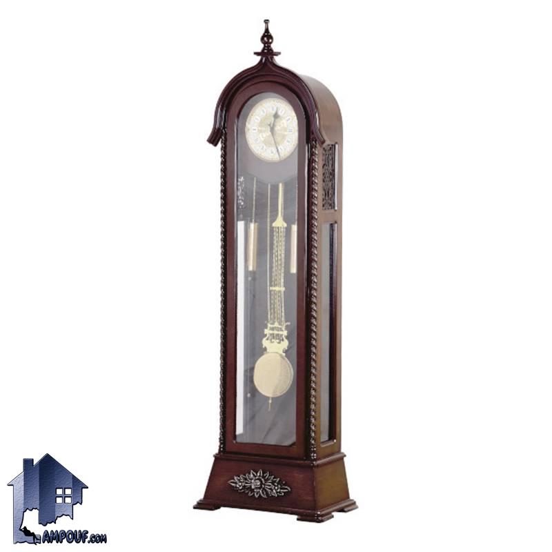 ساعت ایستاده کلیسایی CLA208، مناسب دکوراسیون کلاسیک و یا سلطنتی، با روکش چوب طبیعی، دارای تنوع رنگ و محصولی از شرکت چوب رنگ اخوان است.