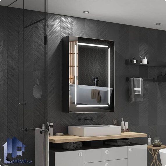 آینه لامپدار سرویس بهداشتی BMJ104