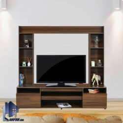 میز تلویزیون مدل TTJ127 به صورت ایستاده دارای قفسه و ویترین است و به عنوان میز ال سی دی و ال ای دی در تی وی روم و پذیرایی استفاده میشود.